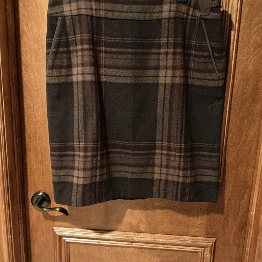 Rich, High Quality Ralph Lauren Dark Plaid Pencil Skirt